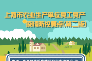 《上海市农业生产单位复工复产疫情防控要点（第二版）》