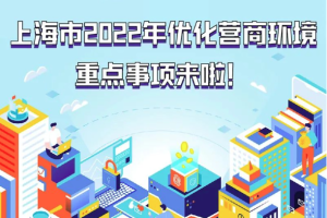 《上海市2022年优化营商环境重点事项》来了，一图读懂→