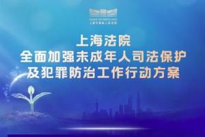 一图读懂《上海法院全面加强未成年人司法保护及犯罪防治工作行动方案》