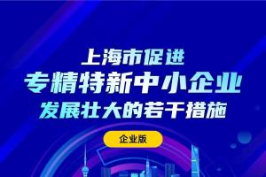 我市出台促进专精特新中小企业发展壮大的若干措施，来看政策解读→